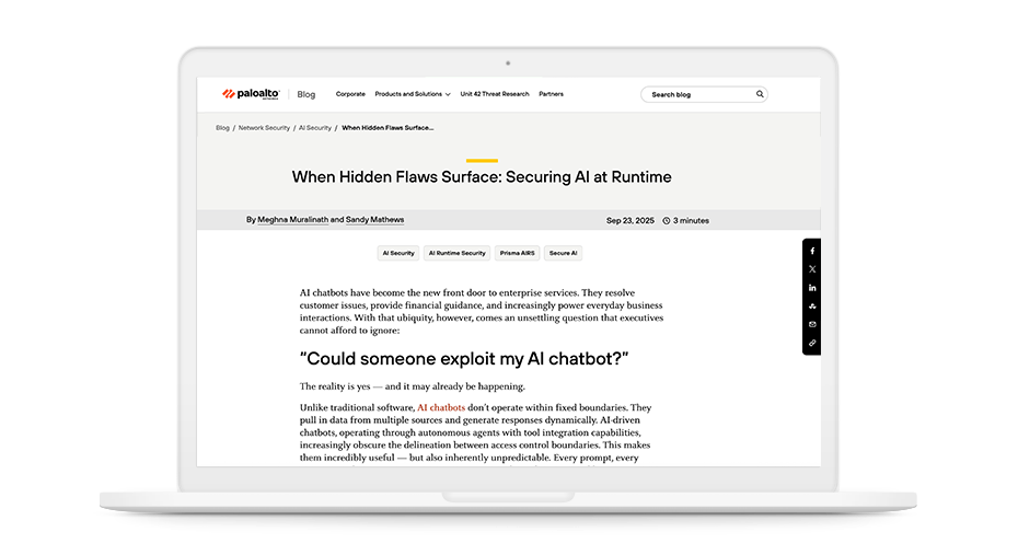 当隐藏缺陷暴露时:保障运行时 AI 安全