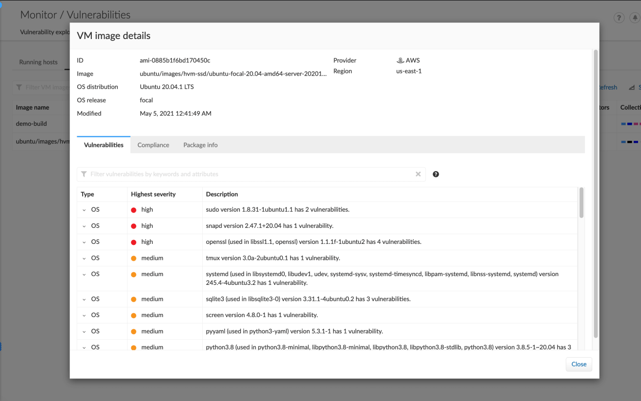 CI/CD 和 VM 镜像扫描图像